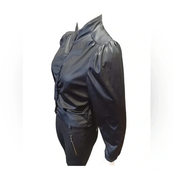 Surf And Turf Of California Vintage Long Sleeve Black Blouse Top  Size Medium - Picture 3 of 9